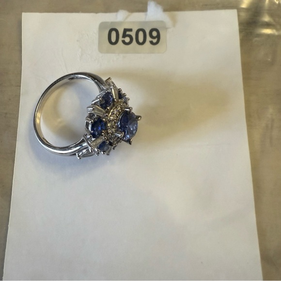 Vintage Sterling Silver Tourmaline Ring sz 10 - Picture 14 of 14